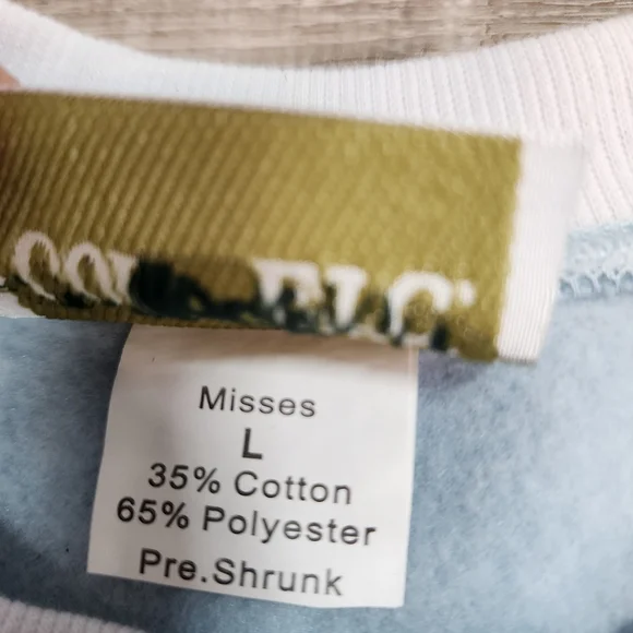 CARDINAL BIRD Graphic Pullover Blue Sweatshirt Crew Neck Collar Large - Picture 4 of 14